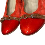 AGL Monika Ballet Flats Womens 14 Orange Patent Leather Cap Toe Feminine Italy Size 13 Photo 8