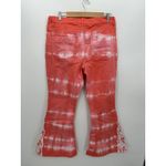 Gemma + Jane Jeans Size 14 Pink Tie Dye Flare Leg High Rise Boho Festival Lace Photo 1