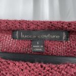 Lucca Couture Lucca‎ Couture Burgundy Round Neck Lightweight Distressed Sweater Size Small Photo 5