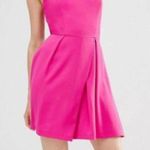 Adelyn Rae Dress Strappy Back Fit and Flare Magenta Cage Skater Back Size Small Photo 0