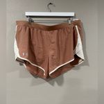 Under Armour NWT  Tan and White Women's Athletic Shorts Photo 1