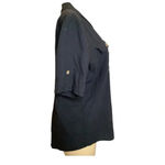 Sweet Wanderer  Black Button Short Sleeve. Maternity size 2X Top New Photo 2