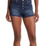 BLANK NYC Womens 27 High Waisted Button Fly Cutoff Denim Shorts NEW Photo 0