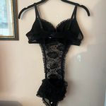 Body Rage Black Lace Ruffle Lingerie One Piece Bodysuit Photo 3