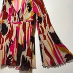 BCBGMAXAZRIA ‎ Retro Babydoll Bell Sleeve Blouse Pink Size XL Business Casual Y2K Photo 5