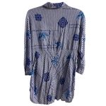 Chico's Chico’s blouse button front elephant print striped Medium Photo 1