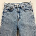 GRLFRND Revolve  Karolina High Rise Straight Crop Raw Hem Jeans Size 24 Photo 2