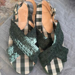 Castaner  Made In Spain Green Slingback Sandal  Espadrille Size Euro 37 NWOT Photo 0