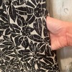 Michael Kors  Linen Floral Cap Sleeve Dress-Khaki/Black size 6 Photo 2