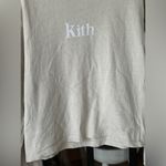 Kith logo tee long sleeve beige sand ash crewneck top oyster mushroom pullover White Size XS Photo 4