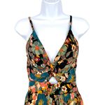 Angie  Floral Sleeveless Cutout Smocked Back Mini Dress Multicolor Size Small NWT Photo 1