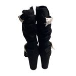 Bamboo  Black Heeled Slouch Faux Suede Boots Size 10 Daystar-01S New Without Tag Photo 2