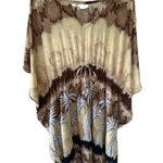 Coco Beach Hawaii Hawaiian Floral Hibiscus Tropical Earthy Swim Cover Up Dress Brown Size undefined Photo 0