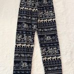 Hot Kiss Blue Bohemian Elephant Harem Print Festival Leggings Size XS Photo 7