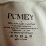 Pumiey White Fitted Bodysuit with Short Sleeves Photo 5