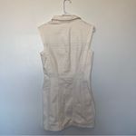 Abercrombie & Fitch Women's Abercrombie Collared Denim Shift Mini Dress Button Up Small Cream Photo 5