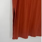 Old Navy Ribbed Midi Bodycon Dress XL Rust Y2K Fall Square Neck Pumpkin Earthy Photo 5