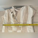 L'ATISTE L’Atiste Tan Striped Sleeveless Jumpsuit Open Back Cotton Linen Wide Leg NWT M Photo 7