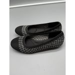 Croft & Barrow  Womens Black White Knit Ballet Flats Comfort Slip On Shoes 6.5 Photo 2