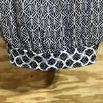 Lands' End Sz 8 Black Geometric Print Wirefree Soft Cups Tankini Top Photo 2