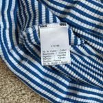Lacoste Women’s Blue & White Striped V-Neck Short Sleeve Top. Size 34/small Photo 2