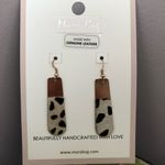 NWT Myra Bag Animal Patterned Leather Earrings Black Photo 1