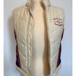 Harley Davidson Motor Cycles Womens S Cream Puffer Vest 2006 Retro White Photo 3