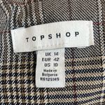 Topshop Gray Plaid Double-Breasted Blazer Size 10 Women’s Photo 8