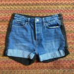 Simple Society  TWO TONE CUFFED DENIM BUTTON FLY SHORTS Photo 0