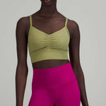 Lululemon Nulu Front-Gather Yoga Bra *Light Support, B/C Cup Bronze Green Size 2 Photo 0