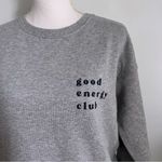 Pact  • NWT Gray Sweatshirt with 'Good Energy Club' Print Photo 1