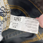 Rock & Republic Women's Low Rise Berlin Skinny Jeans Gray Gold Shimmer Size 10 Photo 8