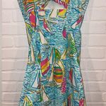 Lilly Pulitzer  Franco Dress in You Gotta Regatta Ruffle Back Tie Strapless Dress Photo 11