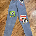Disney Vintage Mickey & Co Jeans Size 3/4 Goofy Minnie Patch Denim Y2K Photo 0
