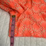 Lilly Pulitzer 100% Cotton Embroidered Marii Skort in Papaya Seashell Eyelet Photo 6
