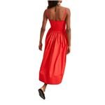 La Ligne Devon Pleated Midi Dress Poppy Red Womens New XL Photo 1