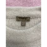 Lilla P Color blocked Wool Alpaca Crewneck Sweater Womens M/L Pink White Size M Photo 2