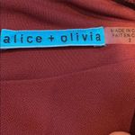 Alice + Olivia  draped burgundy goddess dress 2 Photo 6