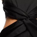 TFNC  Deep V Back Waist Cutout Satin Maxi Dress in Black, Size 8​​​ Photo 2