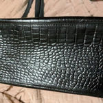 Ralph Lauren Lauren  Black Croc-Embossed Shoulder Bag Photo 9