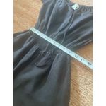 Cloth & Stone  Black Puff Sleeve Romper EcoVero Sz S Smocked Waist Photo 3