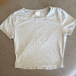 PacSun Gray Crop T-Shirt Photo 0