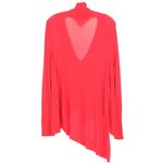 Free People  Uptown Turtle Neck Top Tunic Blouse Asymmetrical Long Sleeve Red XS Photo 2