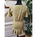 BB Dakota Steve Madden Yellow Polyester V-Neck Short Sleeve Knee Length Dress S Photo 7