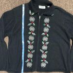 Lord and Taylor Embellished Full Zip Holiday Sweater Size approx L Photo 3