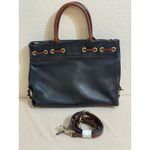 Dooney & Bourke Blue Pebble Leather Tassel Tote Crossbody Handbag Photo 7