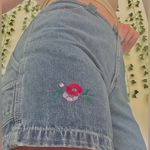 st. john's bay St. John’s Bay Vintage Coastal Coquette Floral Embroid High Waisted Jean Shorts Photo 1