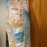 ZARA  Pastel Tie-Dye Satin Side Ruched Midi‎ Slip Dress Size Small Insta Fav NEW Photo 7