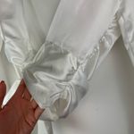 ZARA NWT  Open Back Satin Effect Top Sz Small White Tie in Back Photo 12