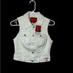 Guess  white Denim Vest,size XS,NWT Photo 2